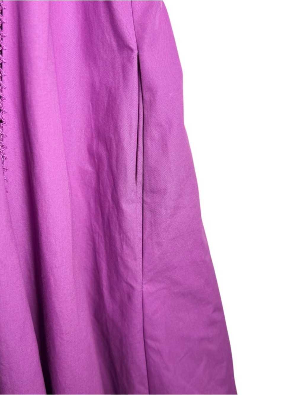 Co Collection Orchid Purple Cotton Button Front Midi Shirt Dress - XL - Picture 10 of 13